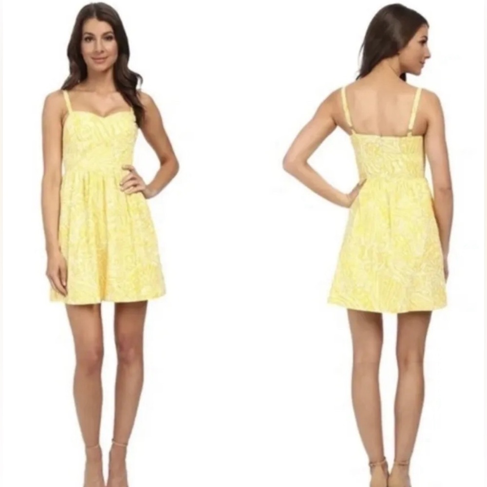 Lilly Pulitzer Yellow Printed Mini Dress